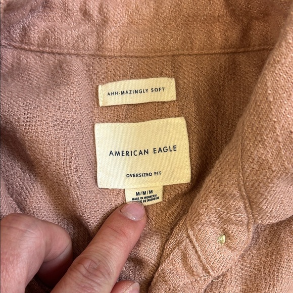 American Eagle Outfitters Mauve Button-Down Shirt - Picture 2 of 4